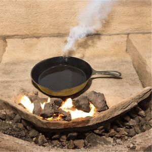 Nickel Plated Wagner Ware 8 Cast Iron Skillet Pan Seasoned Flat Great Shape